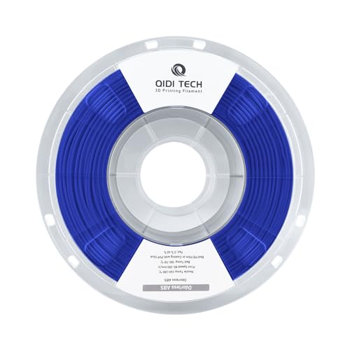 R QIDI TECHNOLOGY Odorless ABS Filament 1.75mm, 3D Printer Filament, 1 KG Spool (2.2lbs), 3D Printing Filament Fit Most FDM 3D Printers, Blue
