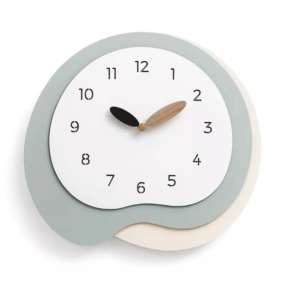 J9V4G6S3B5 Analogue Wall Clock Clock Home Decoration Wall Living Room Pine, Suitable for, Study, Bedroom, Office for Room Decoration(Blue)
