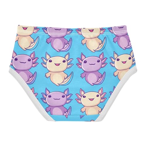 Girls Underwear Toddler 2t Cotton Panties for Girl Aesthetic Briefs Underpants Cute Cartoon Axolotls Pastel2