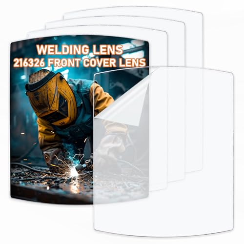 Image of 5Pcs - 216326 Front Cover Lens - Welding Helmet Lens Replacement - Ultra-Clear Scratch Resistant Welding Lens for Miller MP-10 and Digital Elite Helmets (5)
