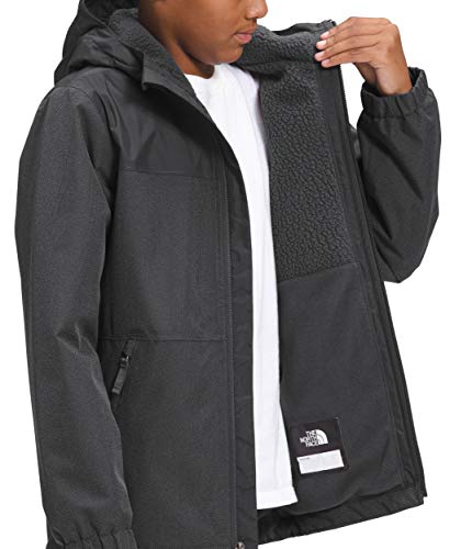 The North Face Boys' Warm Storm Rain Jacket, Asphalt Grey Heather, S