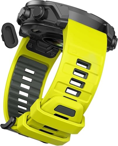 Image of Zitel Band Compatible with Garmin Fenix 8 AMOLED 51mm /8 Pro 51mm, Fenix 7X /7XPro, 6X /6X Pro, 5X /5X Plus, 3 /3 HR, Descent MK1 /2i /3i, Enduro 3 /2 - Quickfit 26mm Silicone Sport Strap