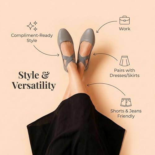 Image of EMMA NEW YORK Ankle Strap Flats for Women, Women Flat Ballerina Shoes, Women's Ballet Flats with Strap