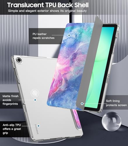 Image of TiMOVO Soft Case for Samsung Galaxy Tab A11+ /A11 Plus 11 inch 2026,DreamyNebula | Fit for SM-X230 /X236 /X238, Slim Soft TPU, Translucent Frosted Back, Auto Wake /Sleep