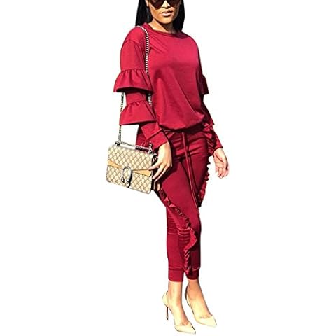 Subtle Flavor Women's Puff Sleeve Tracksuit Set Cover