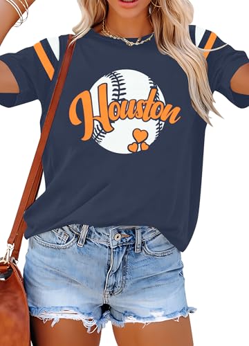 Baseball Shirt Woman Baseball Team Tshirt Baseball Fan Gifts Tee Vintage Style Baseball Shirt Casual Letter Print Tops