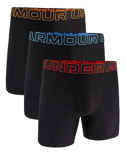Image of Under Armour mens Multi-pack Performance Tech Boxerjock Brief, 6 inch Inseam, All-day Comfort & Soft