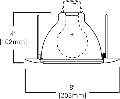 Miniatura 2 de HALO Serie 170 - Lámpara de ducha empotrada con lente empotrada blanca de 6 pulgadas con reflector y lente de albalita esmerilada