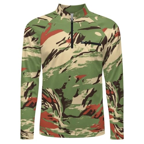Rhodesian Camouflage Men's Sun Protection Shirts UV SPF UPF 50+ Long Sleeve Rash Guard Lightweight4