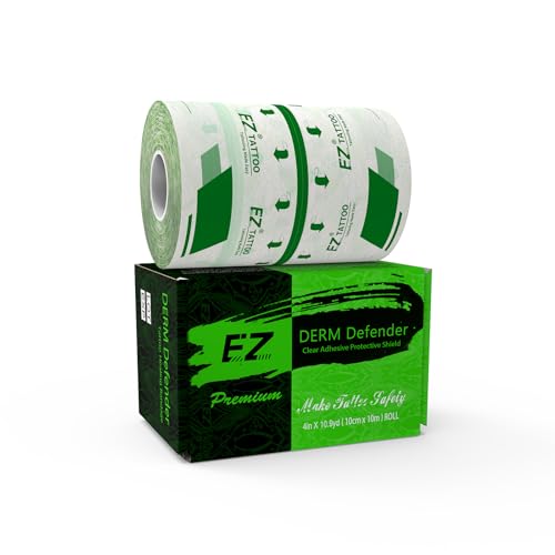 EZ Second Skin Tattoo Cover - Roll (4 inch X 10.9 yard) Tattoo Aftercare Waterproof Bandage Adhesive Tattoo Skin Healing Wrap 2nd Skin Tattoo Protector for Skin Recovery Tattoo Supplies EZ Second Skin Tattoo Cover - Roll (4 inch X 10.9 yard) Tattoo Aftercare Waterproof Bandage Adhesive Tattoo Skin Healing Wrap 2nd Skin Tattoo Protector for Skin Recovery Tattoo Supplies