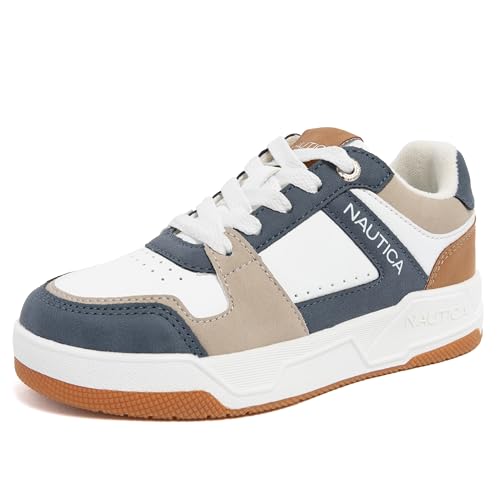 Nautica Youth Sneakers – Classic Low-Top Lace-Up Athletic Shoes for Boys and Girls, Lightweight Casual Sport Style for School and Everyday...