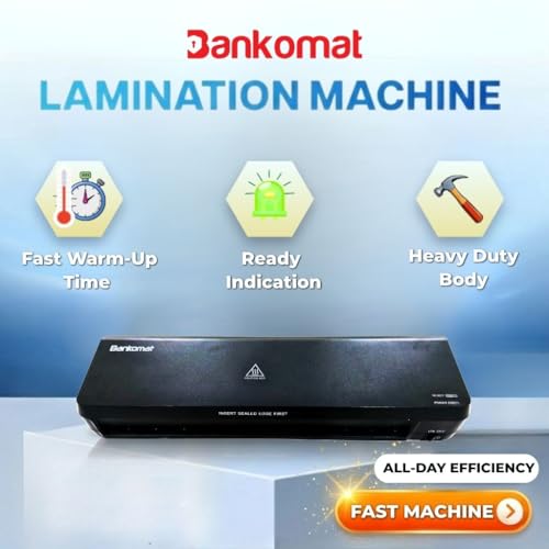 Image of Bankomat Heavy Duty Automatic A3 Hot Lamination Machine Professional Metal Body Up to A3 Size