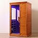 Nobisilsan Infrared Indoor Dry Sauna Room with Bluetooth Music, 7-Color Therapy Lights, 6 Low EMF Carbon Heating Panels, Natural Solid Wood Cabin & LCD Touch Control