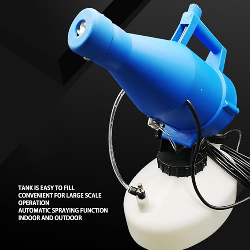 Qinlorgo Máquina Nebulizadora Eléctrica ULV Portátil Atomizador 4.5L 1400W Ajustable con Cable de 5m para Uso Comercial en Interiores y Exteriores (Enchufe US 110V) miniatura 4