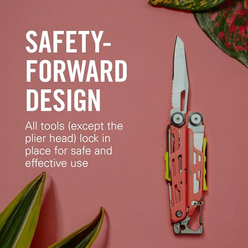 Image of LEATHERMAN, Signal, 19-in-1 Multi-tool for Outdoors, Camping, Hiking, Fishing, Survival, Durable & Lightweight EDC, Made in the USA, Guava