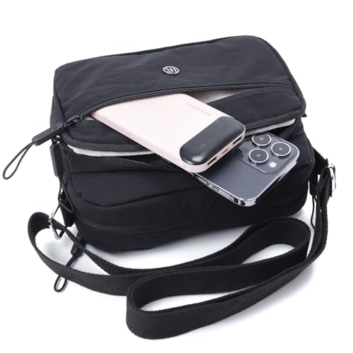 Image of COOLOME Purses for Women CrossBody Bag Waterproof Tote Shoulder Handbag Multiple Pockets Nylon Messenger Bag Fashion Tote Bag