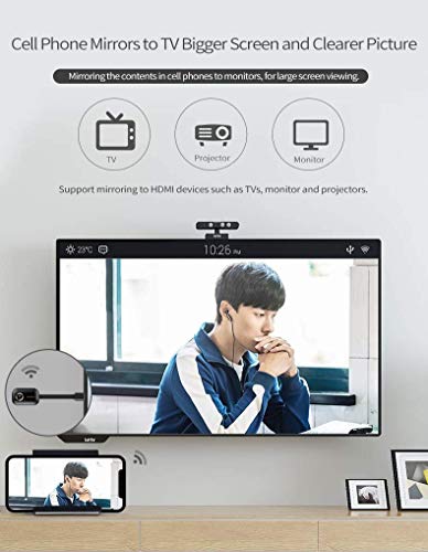 Image of Tobo 4K WiFi Display Dongle, 2.4G /5G Wireless HDMI Screen Mirroring Receiver for TV, Projector and Monitor - Works from Phones, Tablets and Laptops (TD-854WA02)