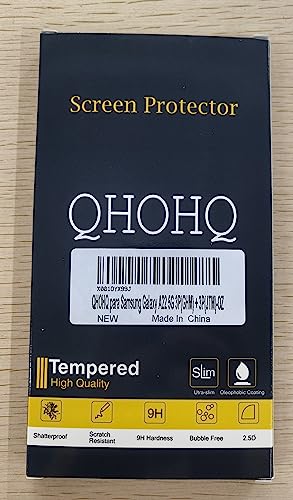 Qhohq 3 Pack Screen Protector For Samsung Galaxy A22 5G (Not Fit Galaxy A22 4G) With 3 Packs Camera Lens Protector,Tempered Glass Film,9H Hardness - Hd - Anti-Scratch - 2.5D Edge - Easy Installation #TOP7