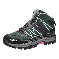 CMP Unisex Kinder Kids Rigel Mid Trekking Shoes Wp Wanderschuhe, Lake Gloss, 35 EU
