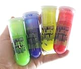 4 Alien Test Tube Slime with Mini Figurine - Oozy Gooey Fun Party Favor Prize Toy