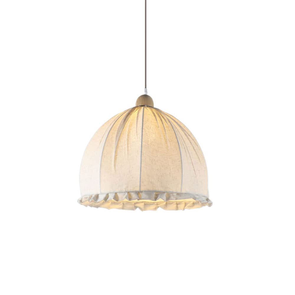 Bawełna I Lniany Zagłówek Lampa Wisząca Sufit Mała Wisząca Dekoracja Świetlna Pojedyncza Głowica E27 Lampa Wisząca Regulowana Wysokość Abażur Z Tkaniny Styl Skandynawski Do Salonu Kuchnia