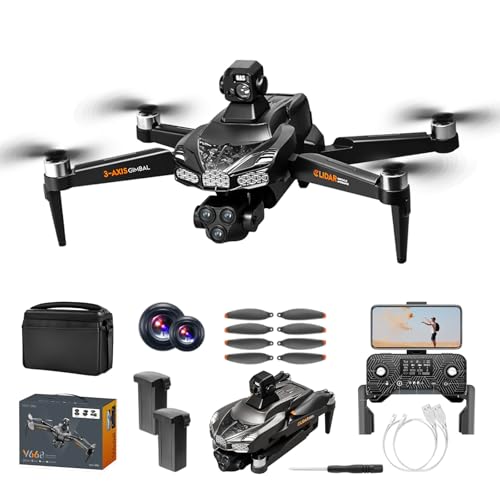 5G FPV Drone with Camera for Adults 4K & 8K, GPS Brushless Motor with 3-Axis Gimbal & 360° Obstacle Avoidance, 60min Flight Time, 5KM Long Range Transmission, Foldable RC Drone with Auto Return Home