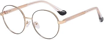 LVTFCO Round Glasses Frames Women Plastic Titanium Fashion Eyeglasses