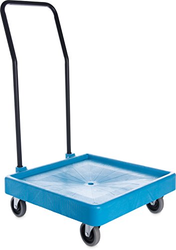 Carlisle FoodService Products E-Z Glide Plastic Warewashing Rack Dolly, 22.5" x 22.5" x 8", Blue #6