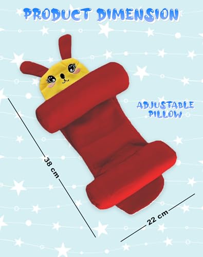 Image of Baby Head Protector Helmet for 6 Months to 3 Years | Soft Cotton Safety Cap with Air Ventilation | Infant Toddler Fall Protection Headgear for Boys & Girls (Red)