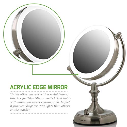 Espejo para Maquillaje de Mesa OVENTE 7" con Luz y Magnificación miniatura 3