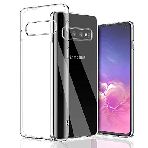 Seomusen Funda para Samsung Galaxy S10 Plus, [Ultra] [Slim Thin] [Resistente a los arañazos] [Protección a Bordes y Cámara] TPU Caucho Piel Suave Silicona Funda Protectora (Transparente)