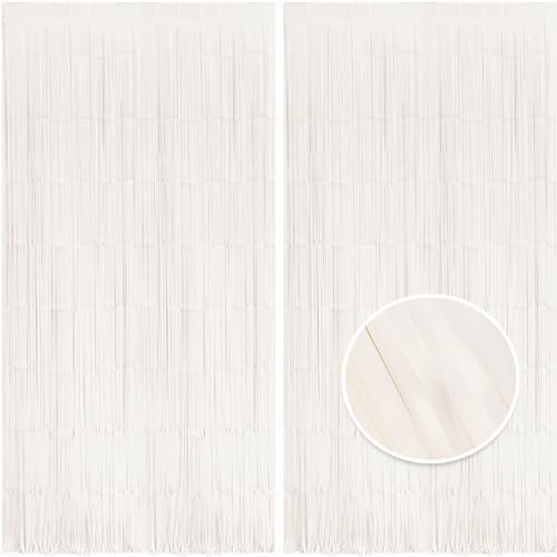 BRAVESHINE Purple Metallic Tinsel Curtains, Foil Fringe Shimmer Curtain Streamer Party for Mother's Day Purple Baby Shower Decorations Wedding Lilac Mermaid Theme Birthday Party (2Pack, 1x2.5m)