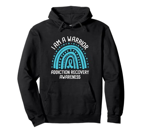 Image of I Am A Warrior Addiction Recovery Awareness Pullover Hoodie