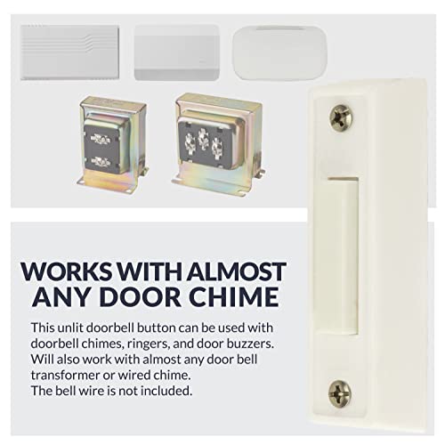 Newhouse Hardware Bt1W Unlighted Doorbell Button, 1-Pack, White #TOP4