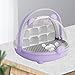 Baoblaze Silkworm Breeding Box Silkworm Hatching Container Carry Handle for Silkworms Turtles Observation Cabin Small Pet Breeding Box, Purple