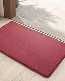 Color&Geometry Front Door Mat Indoor Entrance- Dirt Trapper, Absorbent, Non Slip, Washable Doormat, 20'x32' Indoor Door Mat Red Entrance Rugs 2x3 Indoor Rugs for Entryway