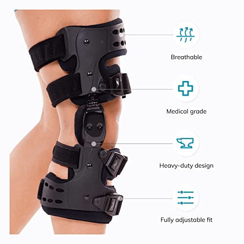 Braceability Osteoarthritis Unloader Knee Brace - Best Tricompartmental Oa Support For Bone On Bone Arthritis Pain, Medial Or Lateral Compartment Valgus Unloading, Arthritic Cartilage Repair (Right) #TOP3