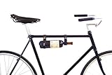 oopsmark The Bicycle Wine Rack - Bike Bottle Holder and Carrier for Picnics - Handmade Leather Accessory (Black)