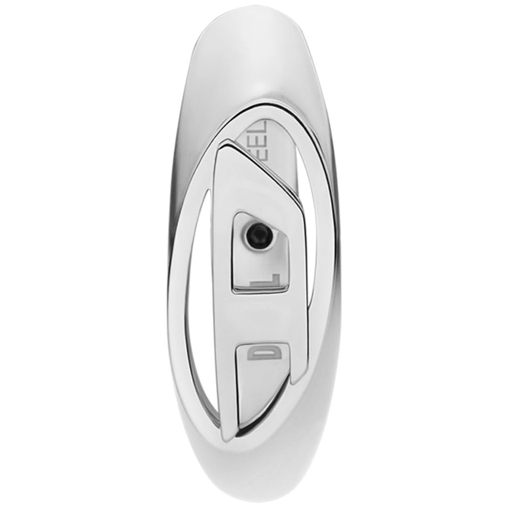 Oval D Logo White Stainless Steel earring DX1642040-image-3