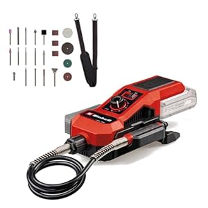 Einhell accu slijp-/graveermachine TE-MT 18/34 Li Solo Power X-Change (18 V, 92 cm schacht met graveerstift, toerentalregeling, incl. 55-delige accessoireset, zonder accu)
