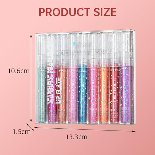 Leogony 9PCS Lip Gloss Set for Gift Teenage Girls Long Lasting Glitter Lipstick, Waterproof Lipgloss Sets for Girls Teen - Image 3