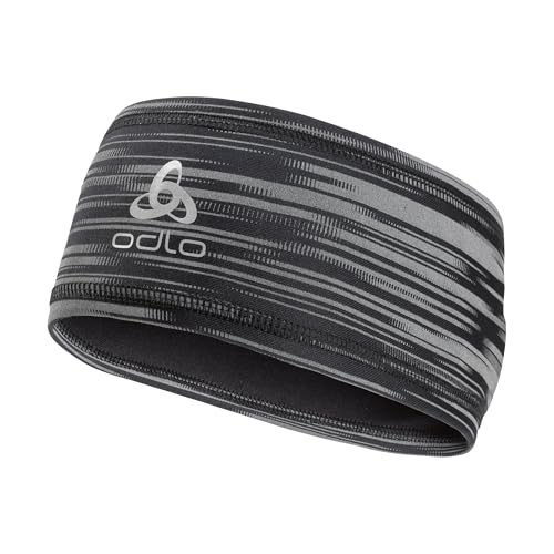 Odlo Unisex Polyknit Light ECO Print Stirnband, Black Reflective, 762770, Einheitsgröße