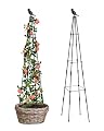 Garden Trellis for Climbing Plants Outdoor, 59" Tall Cucumber Trellis for Raised Bed, Tomato Cage for Garden Obelisk Trellis for Climbing Vine