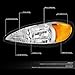 DNA Motoring HL-OH-PGAM99-CH-AM Chrome Housing Amber Side Headlight/Headlamps