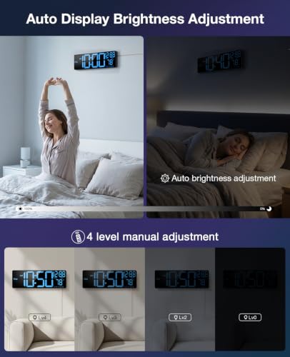 Large Digital Wall Clock for Classroom, 15.5" LED Digital Clocks - Image 5