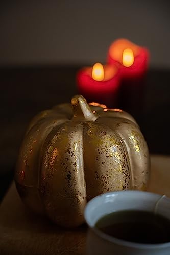 HEITMANN DECO Decorative Pumpkin, Styrofoam, Shiny Gold, ca. 18cm - Image 3