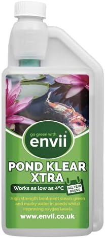 envii Pond Klear Xtra - Pond Clear Water Treatment & Green Pond Water Cleaner Is 3x Stronger Than Pond Klear - Treats Up To 60,000 Litres (13,200 Gallons)