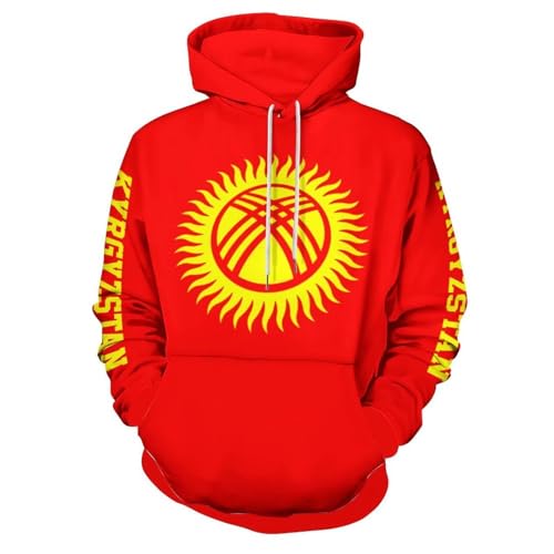 Sweatshirt Kirghizistan imprimé 3D vintage pour vos sorties urbaines