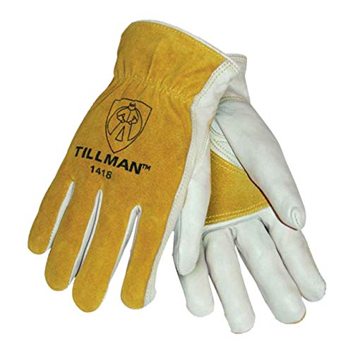 Tillman 1418 Reinforced Top Grain/Split Cowhide Drivers Gloves - Large