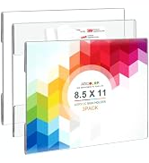 ADColor Wall mount Sign Holder 8.5x11 Landscape, Clear Plastic Picture Frame With Free Double Sid...